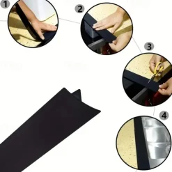 2pcs Silicone Stove Gap Cover Bathroom sink Kitchen Counter Gap Filler HeatResistant Oven Gap Filler Between Kitchen Appliances WashingMachine And Stovetop