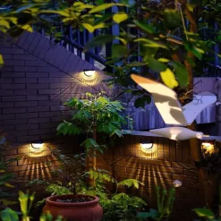 2/4pcs Solar Fence Light Outdoor Waterproof Wall Lights Solar Step Lights for Patio Fence Yard Garden Garage Deck Stairway Gate