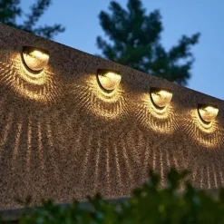 2/4pcs Solar Fence Light Outdoor Waterproof Wall Lights Solar Step Lights for Patio Fence Yard Garden Garage Deck Stairway Gate