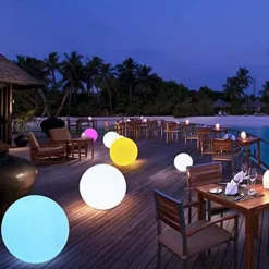 2pcs Solar Floating Pool Lights Outdoor Solar Garden Light Inflatable Floating Ball Light Waterproof Color Changing LED Night Lamp