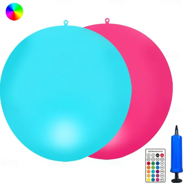 2pcs Solar Floating Pool Lights Outdoor Solar Garden Light Inflatable Floating Ball Light Waterproof Color Changing LED Night Lamp