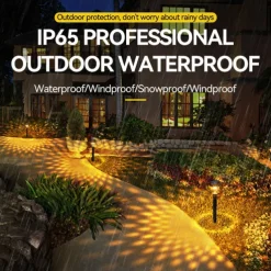 2/6pcs Solar Garden Pathway Lights Outdoor LED Lawn Lamp RGB Warm White Color for Garden Decor Landscape Lighting