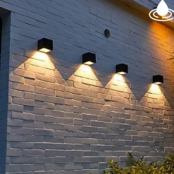 1/2pcs Solar Outdoor Wall Lights Patio Lights Fence Light for Garden Patio Balcony Courtyard Villa Porch Yard Decoration Atmosphere Waterproof Wall Lamp