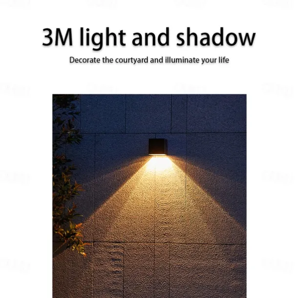 1/2pcs Solar Outdoor Wall Lights Patio Lights Fence Light for Garden Patio Balcony Courtyard Villa Porch Yard Decoration Atmosphere Waterproof Wall Lamp