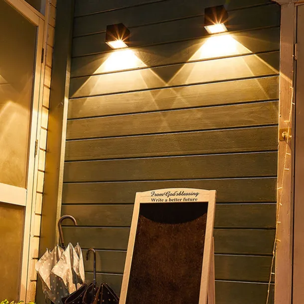 1/2pcs Solar Outdoor Wall Lights Patio Lights Fence Light for Garden Patio Balcony Courtyard Villa Porch Yard Decoration Atmosphere Waterproof Wall Lamp