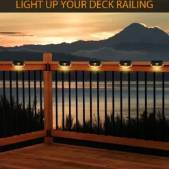 4/8pcs Solar Step Lights 5LED Outdoor Waterproof Garden Deck Lights Solar Fence Lights Garden Fence Yard Decoration Lighting Solar Deck Lights