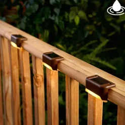 4pcs Solar Step Lights Outdoor LED Deck Stair Lights Waterproof LED for Garden Fence Step Railing Stairs Yard Patio Pathway Holiday Light