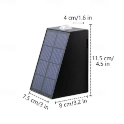 2pcs Solar Wall Lights Outdoor LED Garden Lights Waterproof Wall Light Smart Light Control Sensor Porch Lamp Courtyard Balcony Fence Channel Lighting Landscape Decoration Solar Night Light