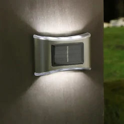 4pcs Solar Wall Lights Outdoor 6LED Waterproof Wall Lamp for Balcony Patio Courtyards Fence Lamps Garden Decor Solar Outdoor Wall Light