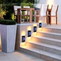 2pcs Solar Wall Sconce Outdoor Decoration Garden Wall Light IP65 Waterproof Up and Down Luminous Outdoor Garden Decoration Fence Light