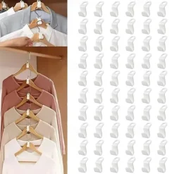 100pcs Space-Saving Clothes Hanger Connector Hooks, Magic Hanger Hooks Heavy Duty Cascading Connection Hooks Hanger Extenders Clips For Clothes For Organizer Closet