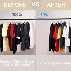 100pcs Space-Saving Clothes Hanger Connector Hooks, Magic Hanger Hooks Heavy Duty Cascading Connection Hooks Hanger Extenders Clips For Clothes For Organizer Closet