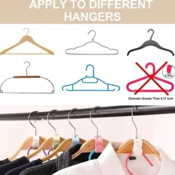 100pcs Space-Saving Clothes Hanger Connector Hooks, Magic Hanger Hooks Heavy Duty Cascading Connection Hooks Hanger Extenders Clips For Clothes For Organizer Closet