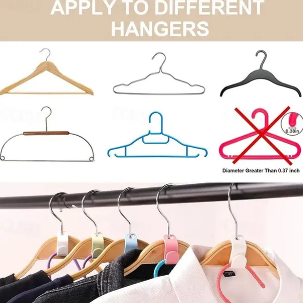 100pcs Space-Saving Clothes Hanger Connector Hooks, Magic Hanger Hooks Heavy Duty Cascading Connection Hooks Hanger Extenders Clips For Clothes For Organizer Closet