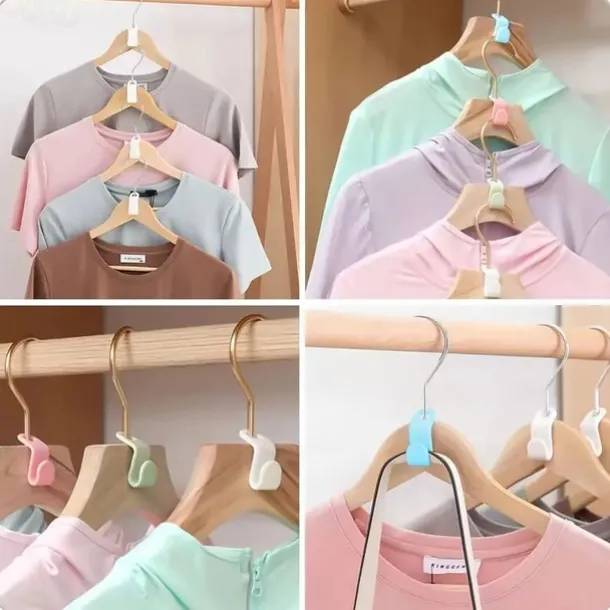 100pcs Space-Saving Clothes Hanger Connector Hooks, Magic Hanger Hooks Heavy Duty Cascading Connection Hooks Hanger Extenders Clips For Clothes For Organizer Closet