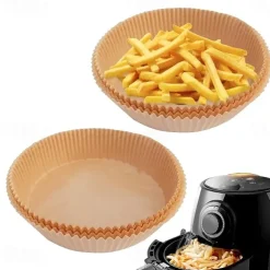 100PCS Special Paper for Air Fryer Liners Baking Oil-proof and Oil-absorbing Paper for Household Barbecue Plate Food Oven Kitchen Pan Pad