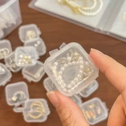 20PCS Square Mini Clear Plastic Storage Containers Box with Lids for Small Items Epoxy Resin