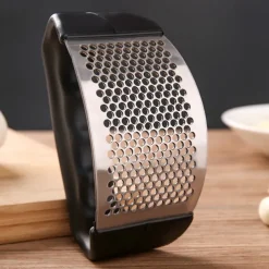 2PCS Stainless Steel Circular Garlic Press Kitchen Manual Garlic Masher Household Small Garlic Masher Garlic Ginger Sauce Garlic Masher