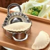 2PCS Stainless Steel Dumpling Maker Mold, Wraper Dough Cutter Pie Ravioli Empanadas Press Mold Kitchen Accessories Pastry Tools