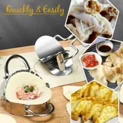 2PCS Stainless Steel Dumpling Maker Mold, Wraper Dough Cutter Pie Ravioli Empanadas Press Mold Kitchen Accessories Pastry Tools