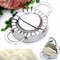 2PCS Stainless Steel Dumpling Maker Mold, Wraper Dough Cutter Pie Ravioli Empanadas Press Mold Kitchen Accessories Pastry Tools
