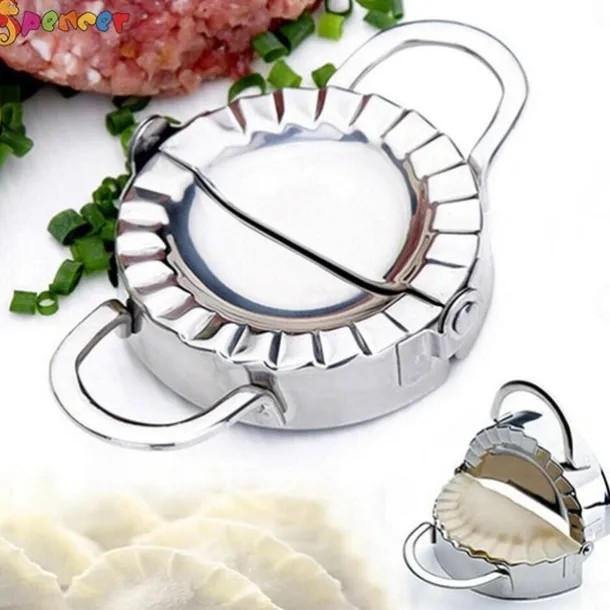 2PCS Stainless Steel Dumpling Maker Mold, Wraper Dough Cutter Pie Ravioli Empanadas Press Mold Kitchen Accessories Pastry Tools