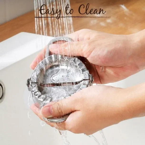 2PCS Stainless Steel Dumpling Maker Mold, Wraper Dough Cutter Pie Ravioli Empanadas Press Mold Kitchen Accessories Pastry Tools