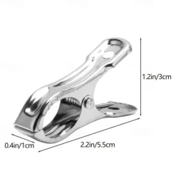 16pcs Stainless Steel Greenhouse Clamps Garden Clips Plant Cover On Garden Hoops Or Greenhouse Hoops Stainless Steel Clothes Pins Sturdy Metal Beach Towel Clips