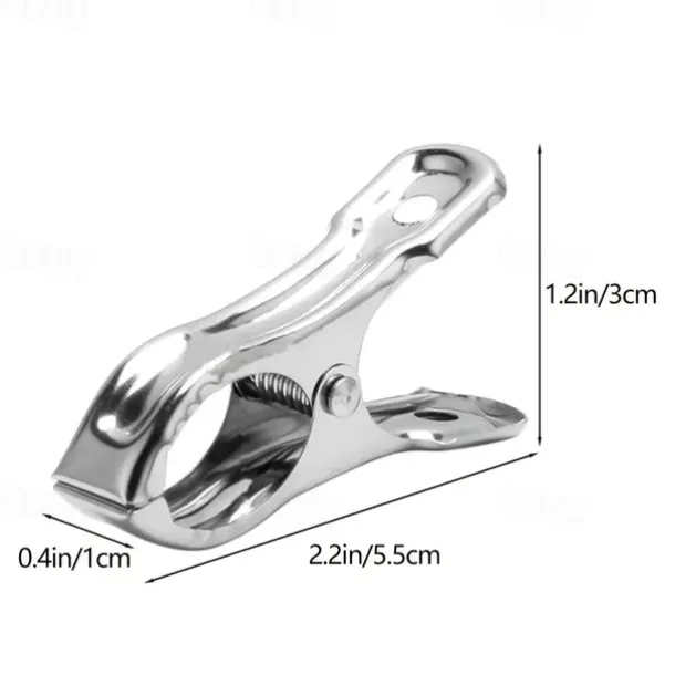 16pcs Stainless Steel Greenhouse Clamps Garden Clips Plant Cover On Garden Hoops Or Greenhouse Hoops Stainless Steel Clothes Pins Sturdy Metal Beach Towel Clips