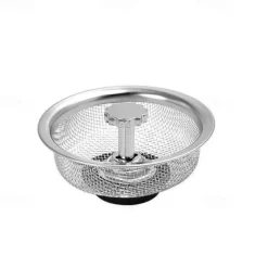 2pcs Stainless Steel Kitchen Sink Strainer Basket Drain Plug Filter Replacement for Wide Rim 3.2/4.4 inch, Food Catcher Anti-Clogging