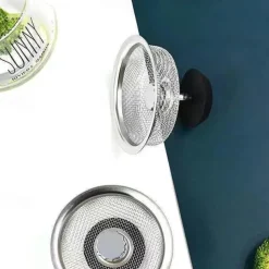 2pcs Stainless Steel Kitchen Sink Strainer Basket Drain Plug Filter Replacement for Wide Rim 3.2/4.4 inch, Food Catcher Anti-Clogging