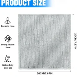 5pcs Steel Wire Cleaning Cloth Kitchen Magic Dishwashing Towel Non Stick Oil Cleaning Rag Microwave Stove Clean Tools Dish Cloth