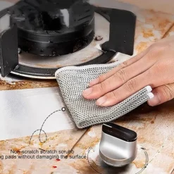 5pcs Steel Wire Cleaning Cloth Kitchen Magic Dishwashing Towel Non Stick Oil Cleaning Rag Microwave Stove Clean Tools Dish Cloth