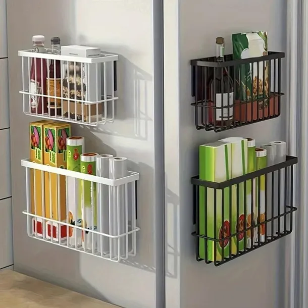 2pcs Storage Racks Metal Wire Storage Basket Wall Hanging Basket Wall Mounted Organizer Basket for kitchen Office Pantry Bathroom Cabinet Kitchen Organizers and Storage Kitchen Accessories