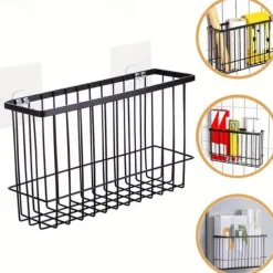 2pcs Storage Racks Metal Wire Storage Basket Wall Hanging Basket Wall Mounted Organizer Basket for kitchen Office Pantry Bathroom Cabinet Kitchen Organizers and Storage Kitchen Accessories
