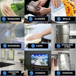 5/10/20pcs Streak-Free Miracle Cleaning Cloths - Reusable Super Absorbent, Lint-Free, Reusable & Chemical-Free for All Surfaces