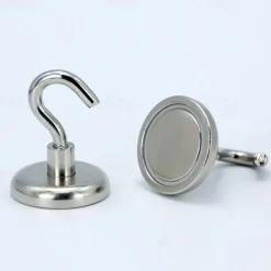 10PCS Strong Neodymium Magnetic Hook Hold Up To 12kg 5Pounds Diameter 20mm Magnets Quick Hook For Home Kitchen Workplace