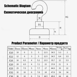 10PCS Strong Neodymium Magnetic Hook Hold Up To 12kg 5Pounds Diameter 20mm Magnets Quick Hook For Home Kitchen Workplace
