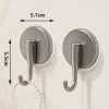 2PCS Suction Cup Heart Hooks, No-Drill Vacuum Wall Hooks, Strong Adhesive Single Hooks for Kitchen, Bathroom, and Door Back Storage