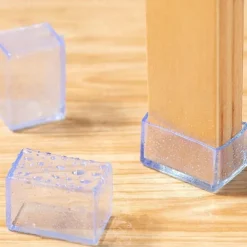 8PCS Table Chair Leg Mat Transparent Silicone Non-slip Table Chair Leg Caps Foot Protection Cover Pads Wood Floor Protectors