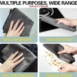 5/10pcs Thickened Magic Cleaning Cloth Absorbent Rag Water Marks Magical Rag Wipes Glass Cloth
