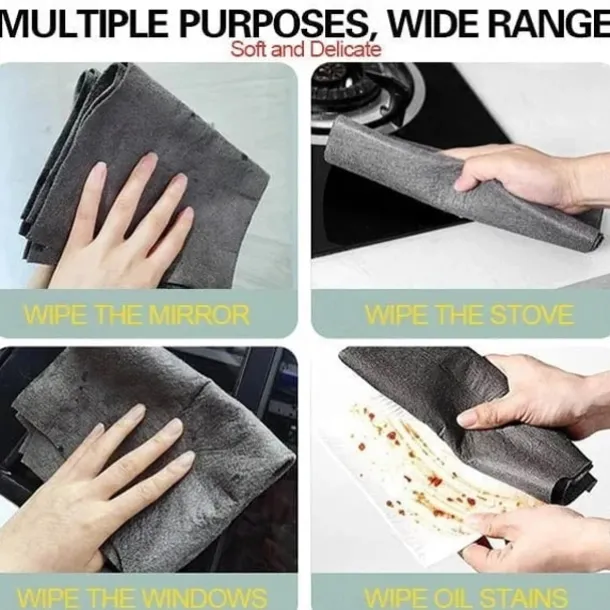 5/10pcs Thickened Magic Cleaning Cloth Absorbent Rag Water Marks Magical Rag Wipes Glass Cloth