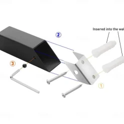 5pcs Towel Hooks Matte Black Robe Hook, Wall Mounted Modern Hooks SUS 304 Stainless Steel Heavy Duty Wall Hooks Waterproof for Bathroom Bedroom Entryway Coat Mudroom Garage