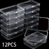 12pcs Transparent Plastic Packaging Box for Hardware Tools, Sample Display, Parts Packaging, and Card Storage - Modern Clear Storage Box with Snap Fasteners, Ideal for Crafts, Jewelry, Home, and Office Supplies