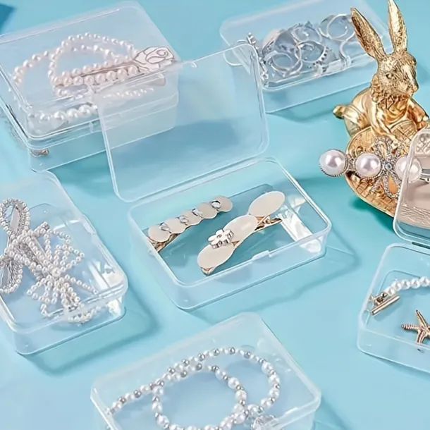 12pcs Transparent Plastic Packaging Box for Hardware Tools, Sample Display, Parts Packaging, and Card Storage - Modern Clear Storage Box with Snap Fasteners, Ideal for Crafts, Jewelry, Home, and Office Supplies