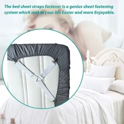 4Pcs Triangle Bed Sheet Holders Fitted Sheet Clips Adjustable Sheet Suspenders Mattress Gripper Clips for Bed Mattress Cover