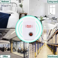 6Pcs Ultrasonic Plug In Pest Repeller For Flea, Insects, Mosquitoes, Mice, Spiders, Ants, Rats, Roaches, Bugs, Non-Toxic, Humans & Pets Safe