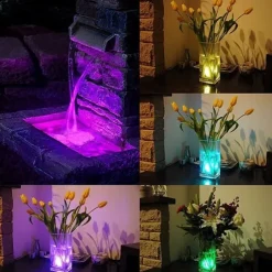 12pcs Underwater Submersible LED Pool Light Waterproof with Remote Control for Bath Tub Vase Aquarium Party Wedding Decor Battery Operated