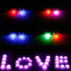 12pcs Underwater Submersible LED Pool Light Waterproof with Remote Control for Bath Tub Vase Aquarium Party Wedding Decor Battery Operated