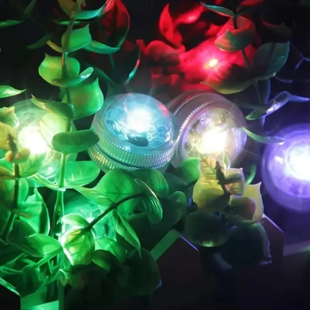 12pcs Underwater Submersible LED Pool Light Waterproof with Remote Control for Bath Tub Vase Aquarium Party Wedding Decor Battery Operated